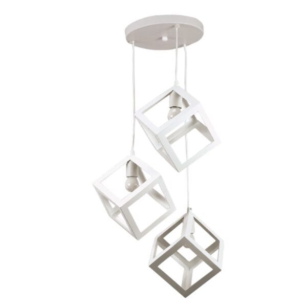 InLight Κρεμαστό φωτιστικό από λευκό μέταλλο 3XE27 D:30cm (4400-3-WH-ΡΟΖΕΤΑ) - Image 1
