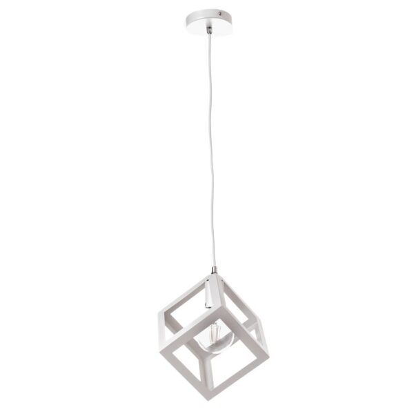 InLight Κρεμαστό φωτιστικό από λευκό μέταλλο 1XE27 D:10cm (4400-WH) - Image 1