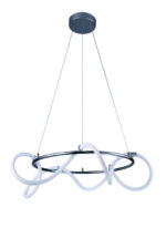 InLight Κρεμαστό φωτιστικό LED 60W 3000K από χρώμιο μέταλλο και σωλήνα σιλικόνης D:60cm (6017-B-CH)