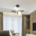 InLight Κρεμαστό φωτιστικό LED 20W 3000K και 4XG9 σε μαύρο και χρυσαφί χρώμα D:50cm (6063) - Image 2