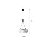 InLight Κρεμαστό φωτιστικό 6XG9 σε μαύρο χρώμα D:38cm (6087-6-BL) - Image 2