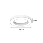 InLight Κρεμαστό φωτιστικό LED 50W 4000K σε λευκή απόχρωση D:80cm (6171-80-WH) - Image 6