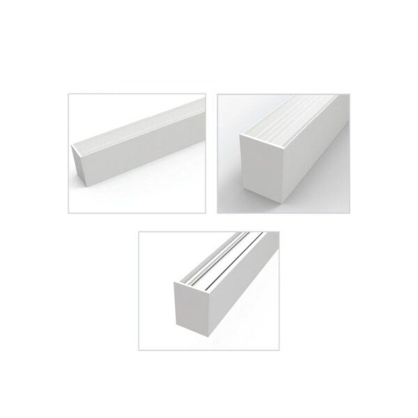 InLight Κρεμαστό φωτιστικό LED 60W 3CCT (By Switch) από αλουμίνιο σε λευκή απόχρωση D:180cm (6072-180-WH) - Image 3
