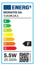 InLight E14 LED G45 5,5watt 3000K  Θερμό Λευκό (7.14.05.14.1) - Image 3