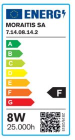 InLight E14 LED G45 8watt 4000K Φυσικό Λευκό (7.14.08.14.2) - Image 3