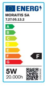 InLight E27 LED Filament G45 5watt Φυσικό Λευκό  (7.27.05.13.2) - Image 3