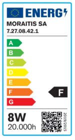 InLight E27 LED Filament G95 8watt με μελί κάλυμμα (7.27.08.42.1) - Image 3