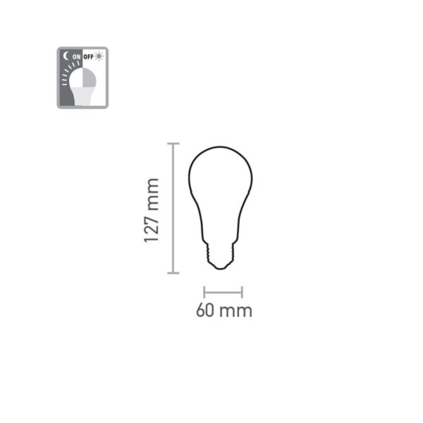 InLight E27 LED A60 9watt 3000Κ Day Night Sensor Θερμό Λευκό (7.27.09.43.1) - Image 2