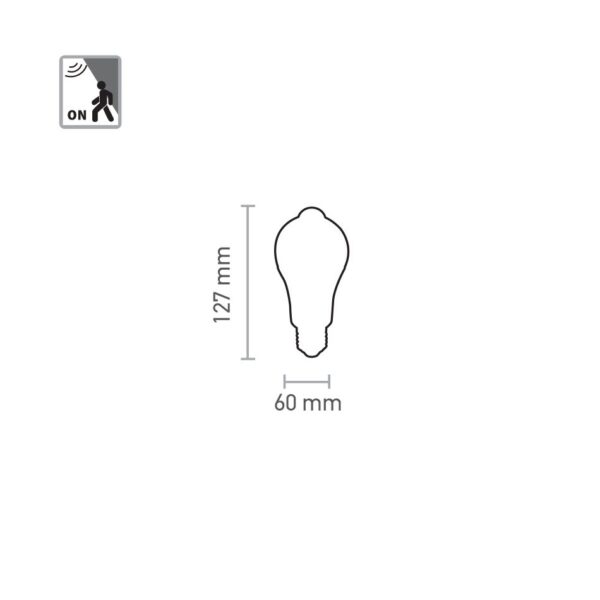 InLight E27 LED A60 12watt 4000Κ Day Night and Motion Sensor Φυσικό Λευκό (7.27.12.44.2) - Image 2
