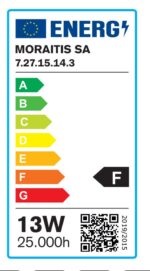InLight E27 LED G95 13watt 6500K Ψυχρό Λευκό (7.27.15.14.3) - Image 3