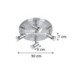 InLight Επιτοίχιο σποτ από μέταλλο σε νίκελ ματ απόχρωση 4XGU10 D:30cm (9075-4Φ-Νίκελ Ματ) - Image 2