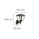 it-Lighting Avalanche 1xE27 Outdoor Wall Lamp Black D:22cmx30cm (80201214) - Image 4