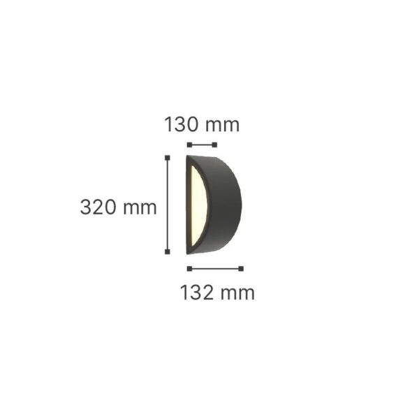 it-Lighting Clear 1xE27 Outdoor Up-Down Wall Lamp White D:32cmx13cm (80202724) - Image 3