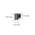 it-Lighting Eklutna 1xGU10 Outdoor Wall Lamp White D:11.3cmx11.3cm (80200524) - Image 3