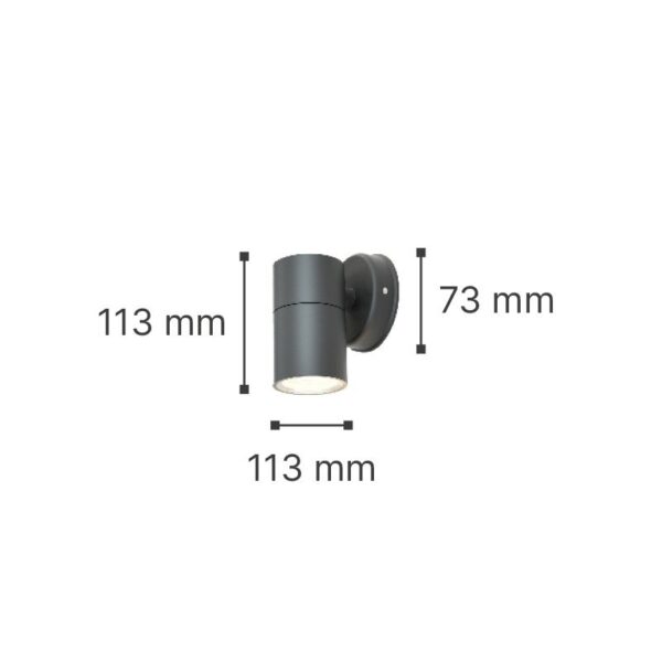 it-Lighting Eklutna 1xGU10 Outdoor Wall Lamp White D:11.3cmx11.3cm (80200524) - Image 3
