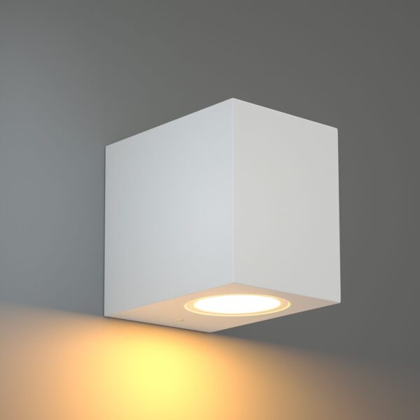 it-Lighting Norman 1xGU10 Outdoor Up or Down Wall Lamp White D:8cmx7cm (80200424) - Image 2