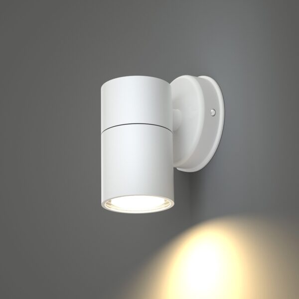it-Lighting Eklutna 1xGU10 Outdoor Wall Lamp White D:11.3cmx11.3cm (80200524) - Image 2