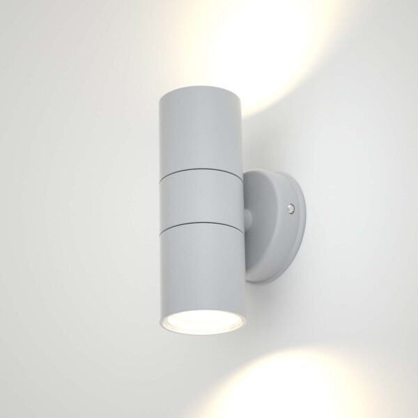 it-Lighting Ouachita 2xGU10 Outdoor Up-Down Wall Lamp Grey D15.2cmx11.3cm (80200634) - Image 2