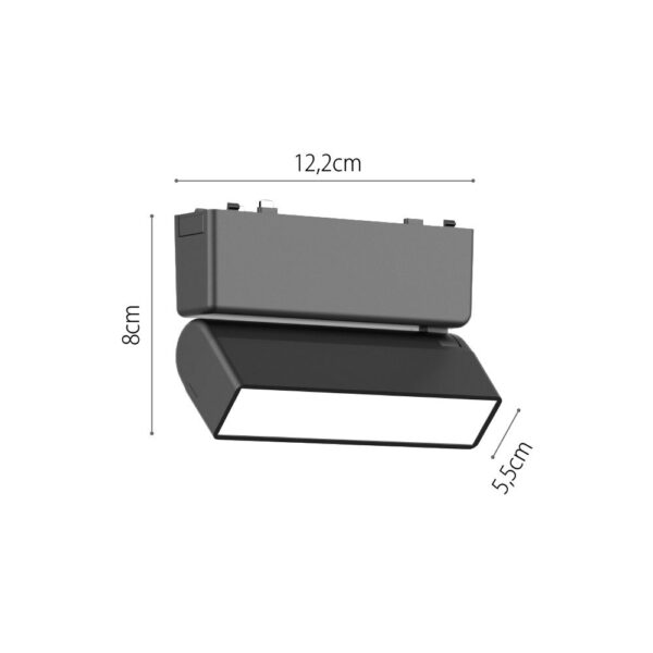 InLight Φωτιστικό LED 5W 3CCT για Ultra-Thin μαγνητική ράγα σε μαύρη απόχρωση (by tuya and zigbee) D:12,8cmX8cm (T04905-BL) - Image 4