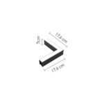 InLight Γωνιακός σύνδεσμος LED 8W 4000K σε μαύρη απόχρωση D:17,6cmX17,6cm (L002-BL) - Image 2