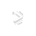 InLight Γωνιακός σύνδεσμος LED 8W 4000K σε λευκή απόχρωση D:17,6cmX17,6cm (L002-WH) - Image 3