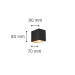 it-Lighting Norman 1xGU10 Outdoor Up or Down Wall Lamp Anthracite D:8cmx7cm (80200444) - Image 3