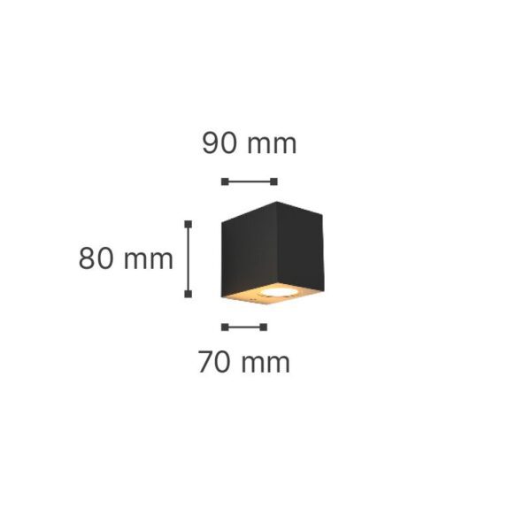 it-Lighting Norman 1xGU10 Outdoor Up or Down Wall Lamp Anthracite D:8cmx7cm (80200444) - Image 3