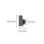 it-Lighting Ouachita 2xGU10 Outdoor Up-Down Wall Lamp White D:15.2cmx11.3cm (80200624) - Image 3
