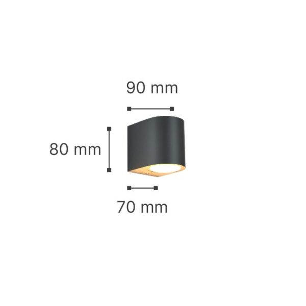 it-Lighting Powell 1xGU10 Outdoor Up or Down Wall Lamp White D:9cmx8cm (80200224) - Image 3