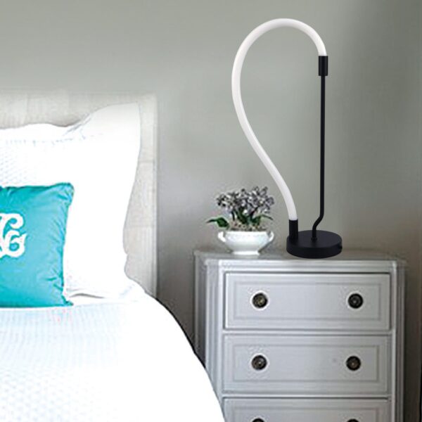 InLight Επιτραπέζιο φωτιστικό LED 18W 3000K από χρώμιο μέταλλο και σωλήνα σιλικόνης D:60cm (3011-CH) - Image 3