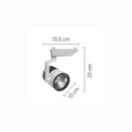 InLight Σποτ Ράγας Λευκό LED 30W 4000K D:10cmX23cm (T00102-WH) - Image 3