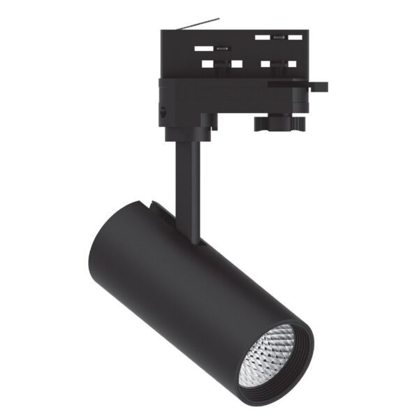 InLight Σποτ τριφασικής ράγας LED 10W 4000K σε μαύρη απόχρωση D:10cmX15,5cm (T01002-BL) - Image 1
