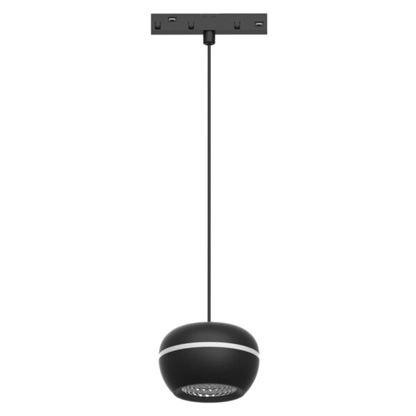 InLight Κρεμαστό φωτιστικό LED 6W 3000K για μαγνητική ράγα σε μαύρη απόχρωση D:10cmX6,5cm (T02501-BL) - Image 1