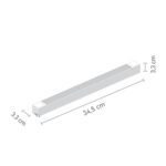 InLight Γραμμικό φωτιστικό LED 20W 3000K για μονοφασική ράγα σε μαύρη απόχρωση D:30cmX3,3cm (T02601-BL) - Image 2