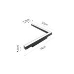 InLight Γραμμικό φωτιστικό γωνία LED 24W 3000K για μαγνητική ράγα σε μαύρη απόχρωση D:30cmX30cm (T05701-BL) - Image 2