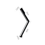 InLight Γραμμικό φωτιστικό γωνία LED 24W 4000K για μαγνητική ράγα σε μαύρη απόχρωση D:30cmX30cm (T05802-BL) - Image 2