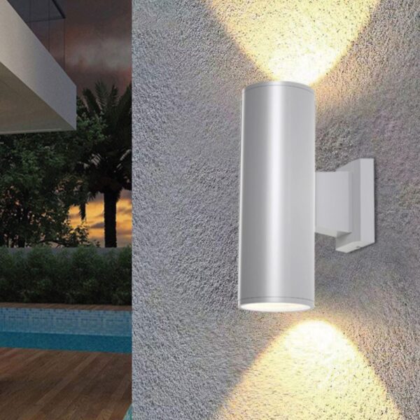 it-Lighting Winnipeg 2xΕ27 Outdoor Up-Down Wall Lamp White D:15.3cmx26cm (80203424) - Image 3
