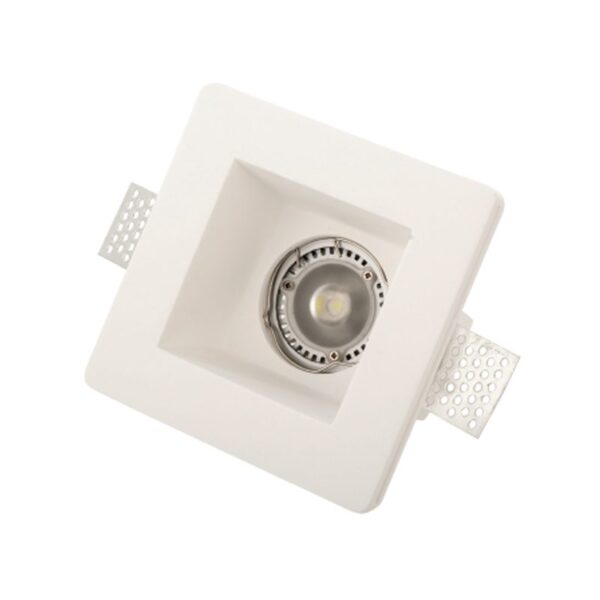 InLight Χωνευτό σποτ λευκό από γύψο 1XGU10 D:12cm (Χ0001) - Image 1