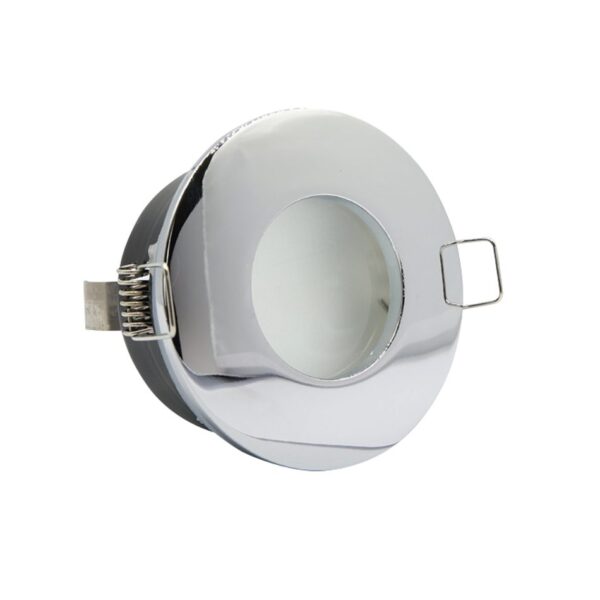 InLight Χωνευτό σποτ από χρώμιο μέταλλο 1XGU10 IP44 D:8cm (Χ0008-CH) - Image 1