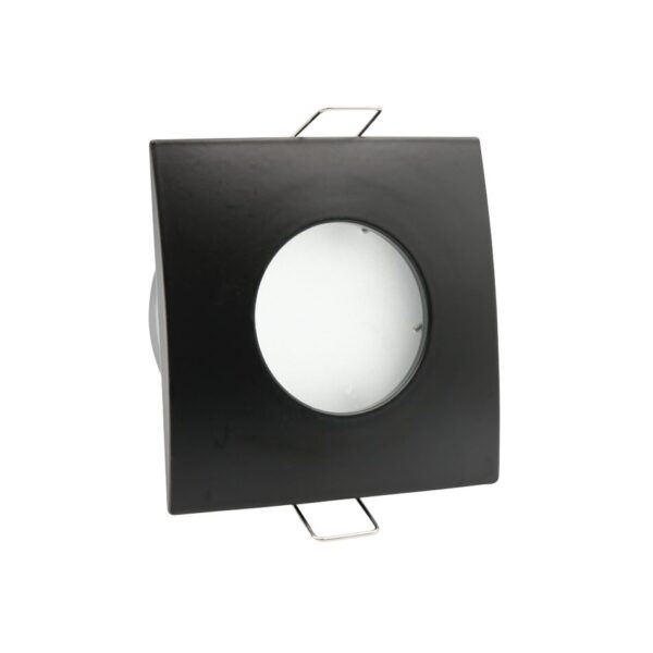 InLight Χωνευτό σποτ από μαύρο μέταλλο 1XGU10 IP44 D:8cm (Χ0009-BL) - Image 1