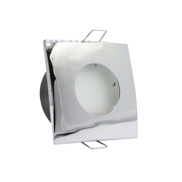 InLight Χωνευτό σποτ από χρώμιο μέταλλο 1XGU10 IP44 D:8cm (Χ0009-CH) - Image 1