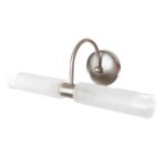 InLight Επιτοίχιο φωτιστικό από νίκελ ματ μέταλλο και αμμοβολή γυαλί 2XG9 D:31,5cm (1041-Νίκελ Ματ)