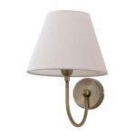 InLight Επιτοίχιο φωτιστικό από μέταλλο σε οξυντέ απόχρωση και υφασμάτινο καπέλο 1XE14 D:23cm (43022-Οξυντέ)