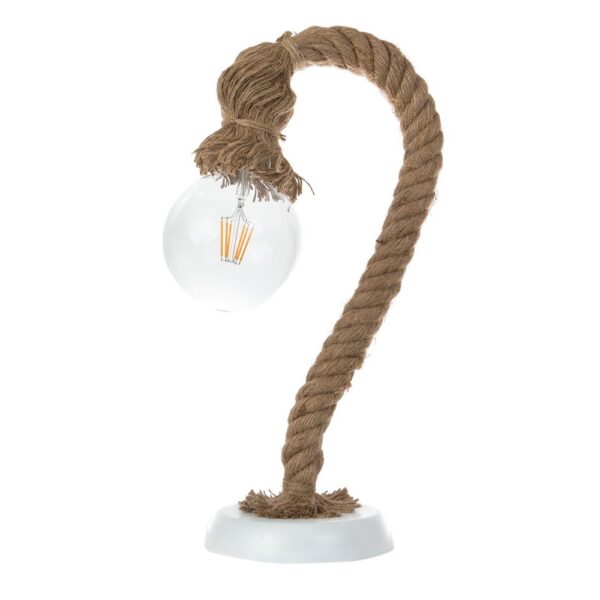 InLight Επιτραπέζιο φωτιστικό από καφέ σχοινί 1XE27 D:46cm (3439-WH) - Image 1
