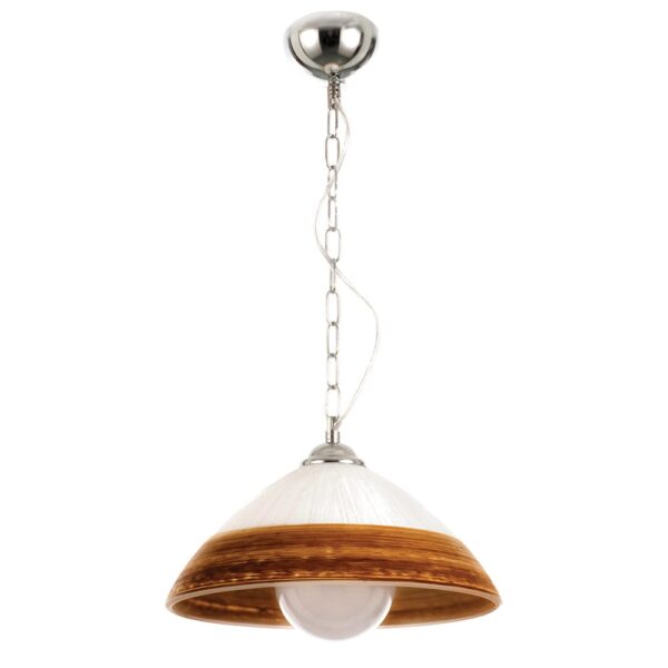 InLight Κρεμαστό φωτιστικό από καφέ γυαλί 1XE27 D:35cm (4409-Α-Καφέ) - Image 1