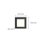 it-Lighting George LED 3.5W 3CCT Outdoor Wall Lamp Anthracite D:12.4cmx12.4cm (80201540) - Image 3