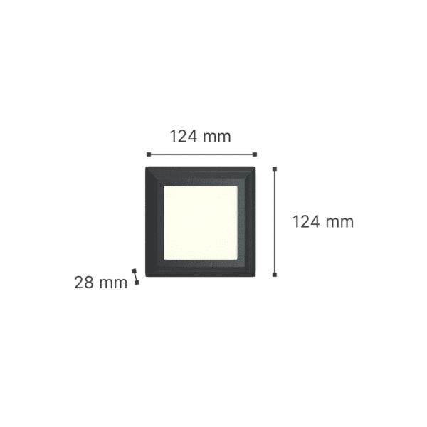 it-Lighting George LED 3.5W 3CCT Outdoor Wall Lamp Anthracite D:12.4cmx12.4cm (80201540) - Image 3