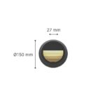 it-Lighting Maroon LED 2W 3CCT Outdoor Wall Lamp Anthracite D:15cmx2.7cm (80201640) - Image 4