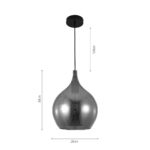 InLight Κρεμαστό φωτιστικό από φιμέ γυαλί 1XE27 D:26cm (4040-Fime) - Image 3