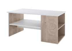 Τραπέζι σαλονιού K917 Δρυς/Λευκό, 100x50x60, Genomax